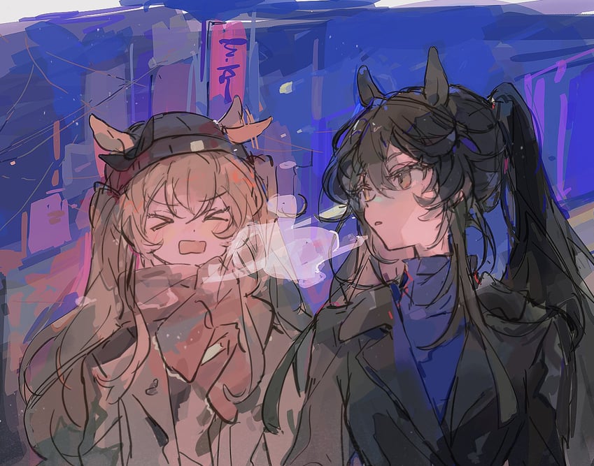 mayano top gun and narita brian (umamusume) drawn by umakrrrr