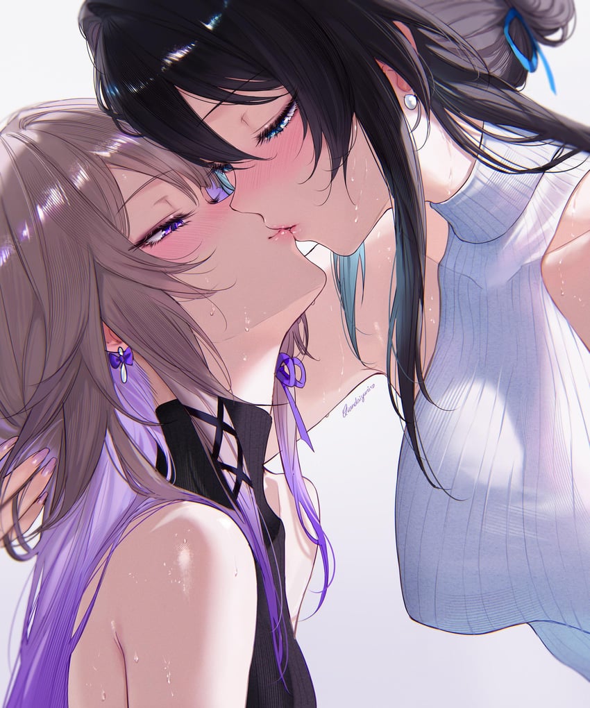 herta, the herta, and ruan mei (honkai and 1 more) drawn by qiandaiyiyu