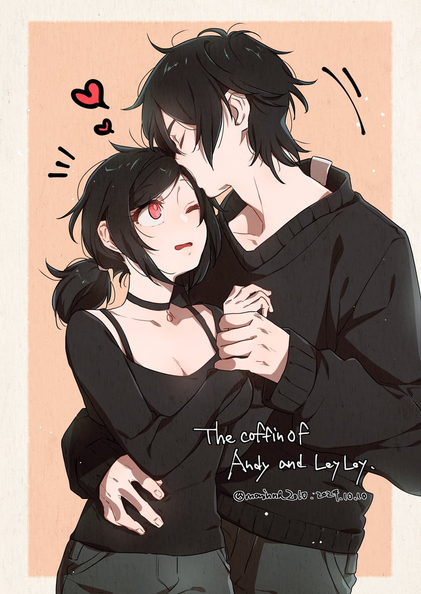 ashley graves and andrew graves (the coffin of andy and leyley) drawn by moni