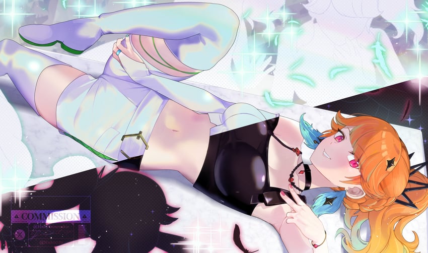 takanashi kiara (hololive and 2 more) drawn by hsin