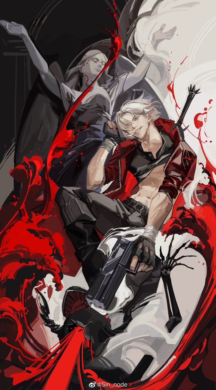 dante (devil may cry and 1 more) drawn by sin_node
