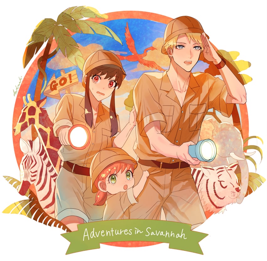 yor briar, anya, and twilight (spy x family) drawn by dashimakick