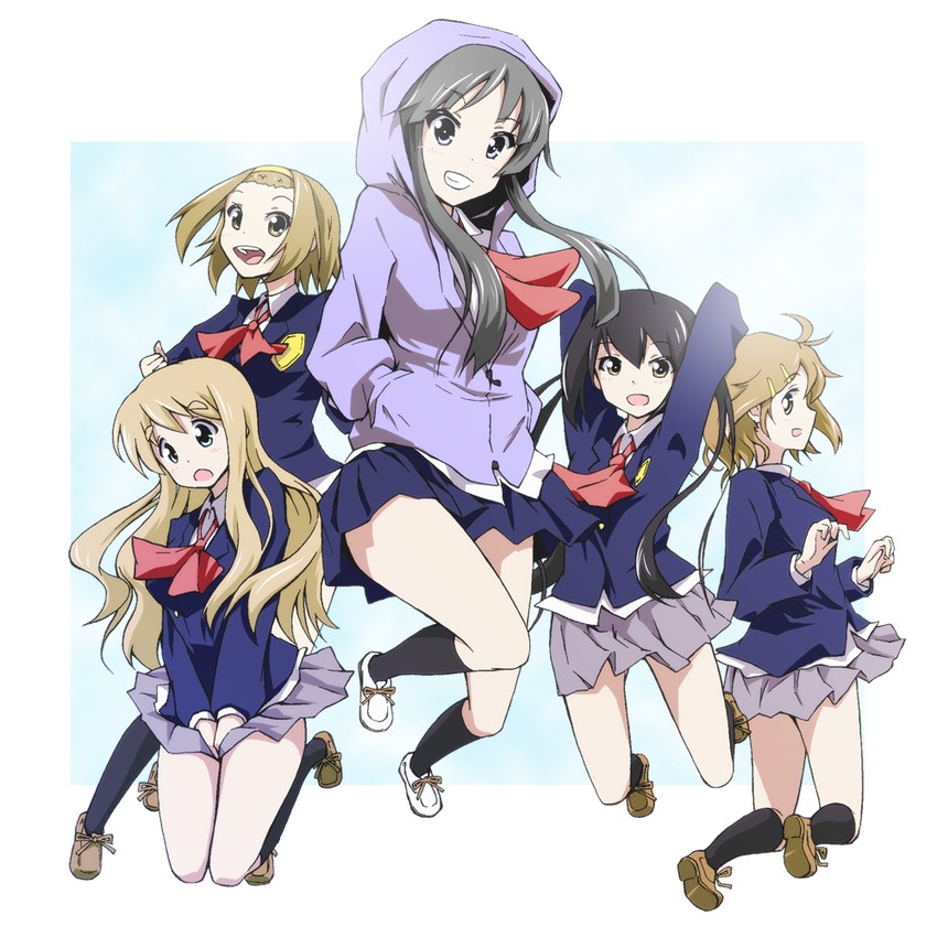 akiyama mio, nakano azusa, hirasawa yui, tainaka ritsu, and kotobuki tsumugi (k-on!) drawn by tatami_(loop)