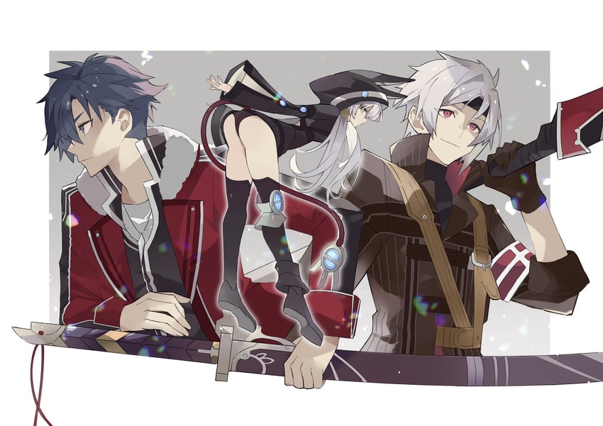 rean schwarzer, altina orion, and crow armbrust (eiyuu densetsu and 2 more) drawn by george_man