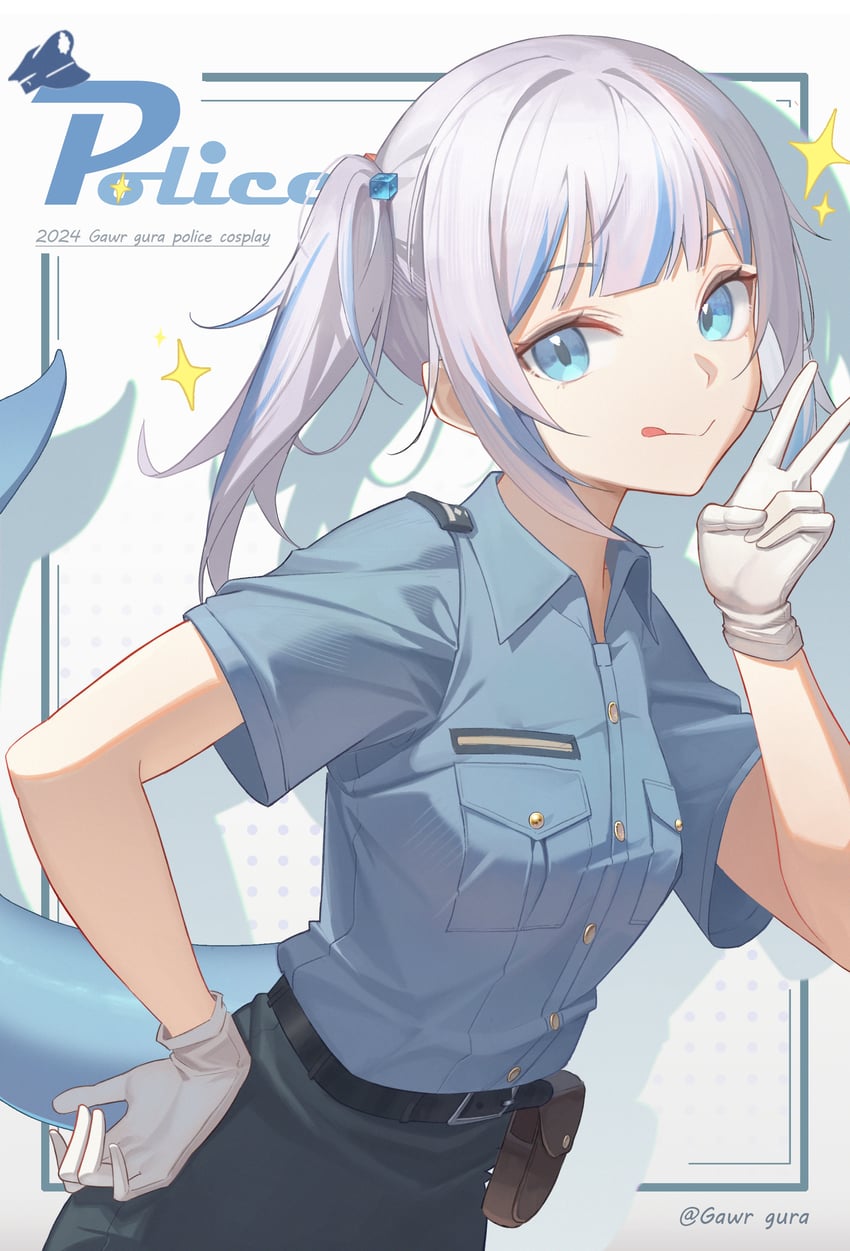 gawr gura (hololive and 1 more) drawn by shengkai167