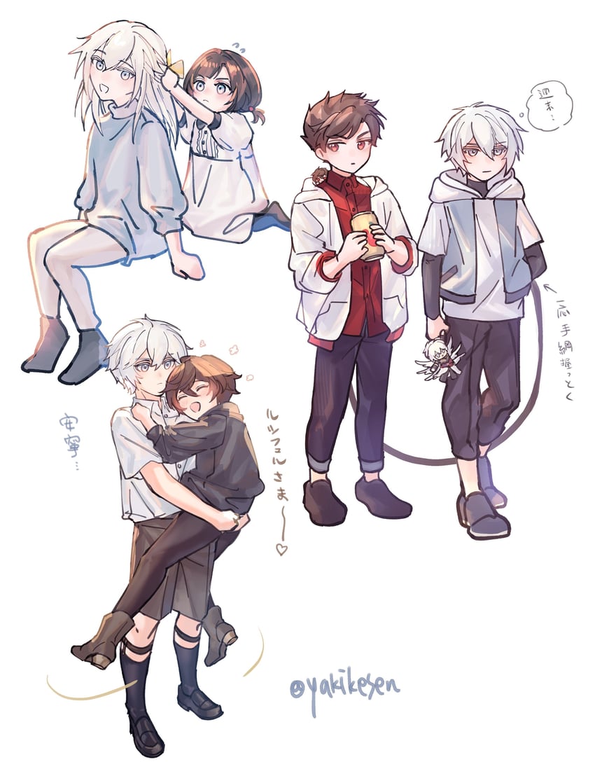 sandalphon, lucifer, belial, raziel, lucilius, and 2 more (granblue fantasy) drawn by yakikesen