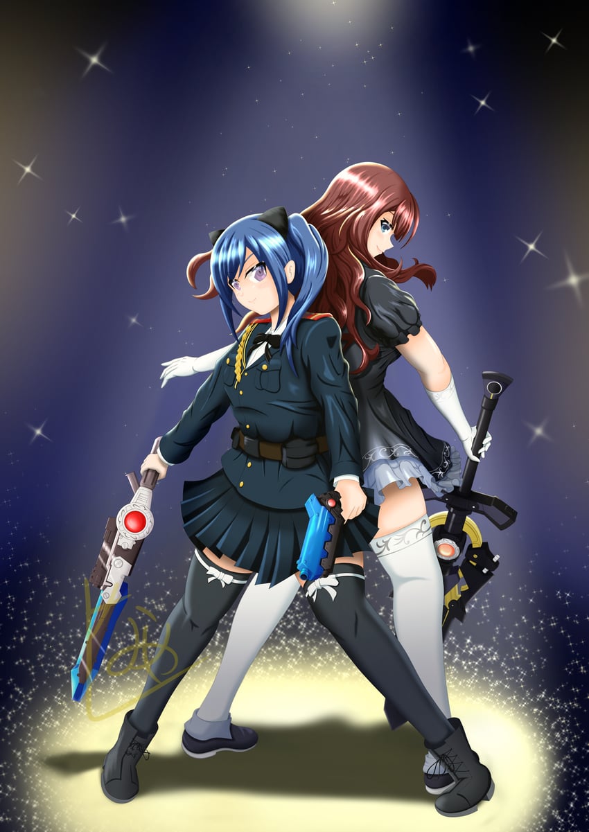 kaede johan nouvel and ishikawa aoi (assault lily) drawn by rea_nameko