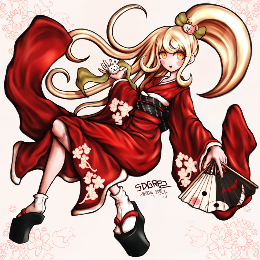 monokuma, monomi, and saionji hiyoko (danganronpa and 1 more) drawn by oyume