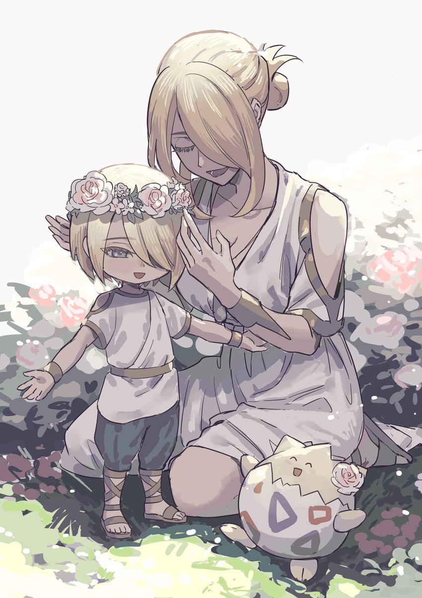 volo and togepi (pokemon and 1 more) drawn by elemoncake