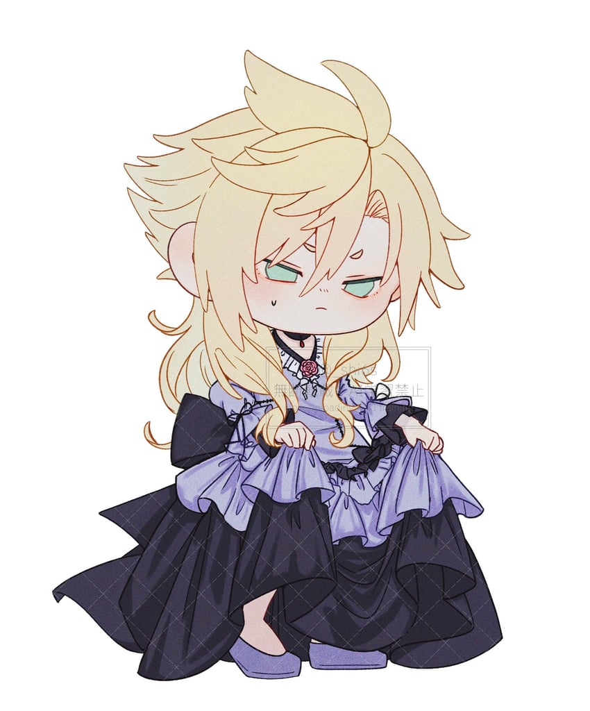 cloud strife (final fantasy and 2 more) drawn by shi6s