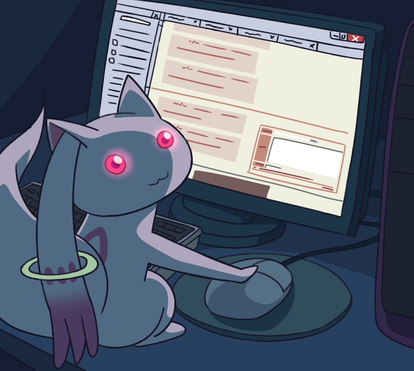 kyubey (mahou shoujo madoka magica and 1 more) drawn by kanimono