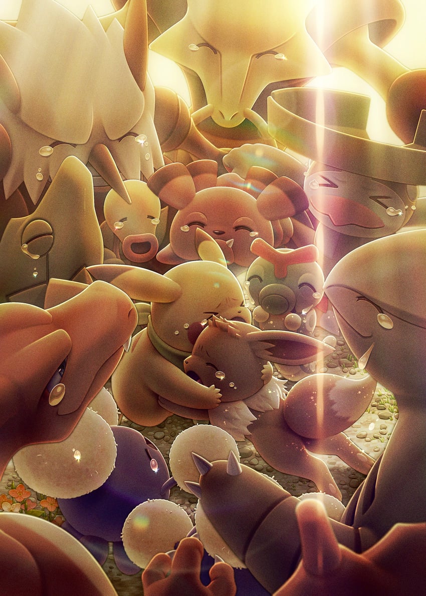 pikachu, eevee, charizard, jumpluff, tyranitar, and 7 more (pokemon and 2 more) drawn by komepan