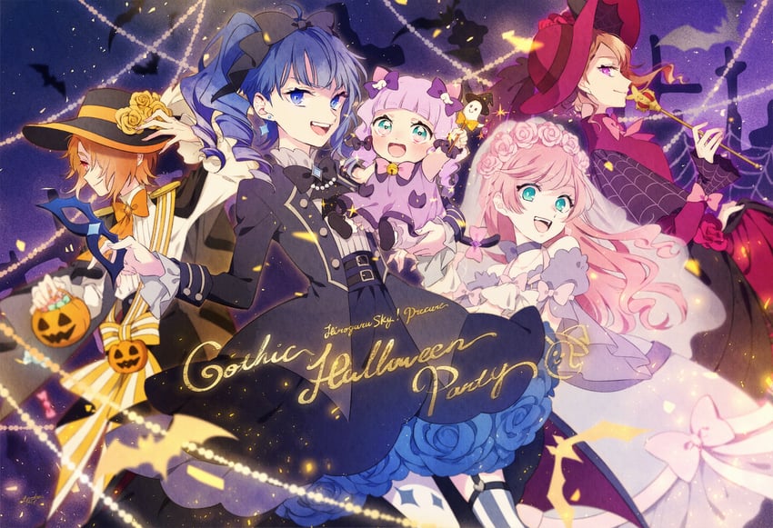 sora harewataru, nijigaoka mashiro, hijiri ageha, yuunagi tsubasa, and ellee-chan (precure and 1 more) drawn by lanzhu