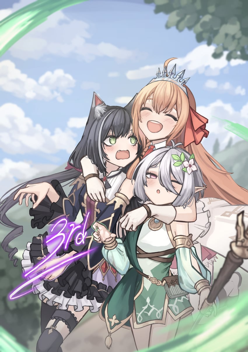 karyl, kokkoro, and pecorine (princess connect!) drawn by kimsuwan2013