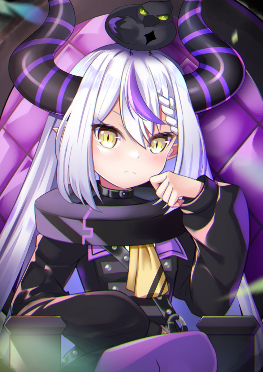 la+ darknesss and crow (hololive) drawn by hoshino_aoi_(la_huynh_hai_than)