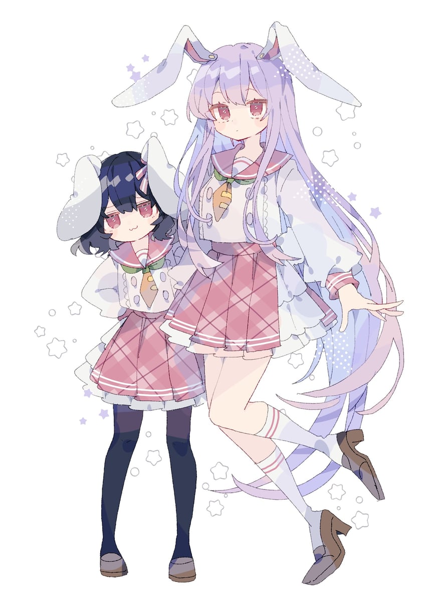 reisen udongein inaba and inaba tewi (touhou) drawn by nikorashi-ka