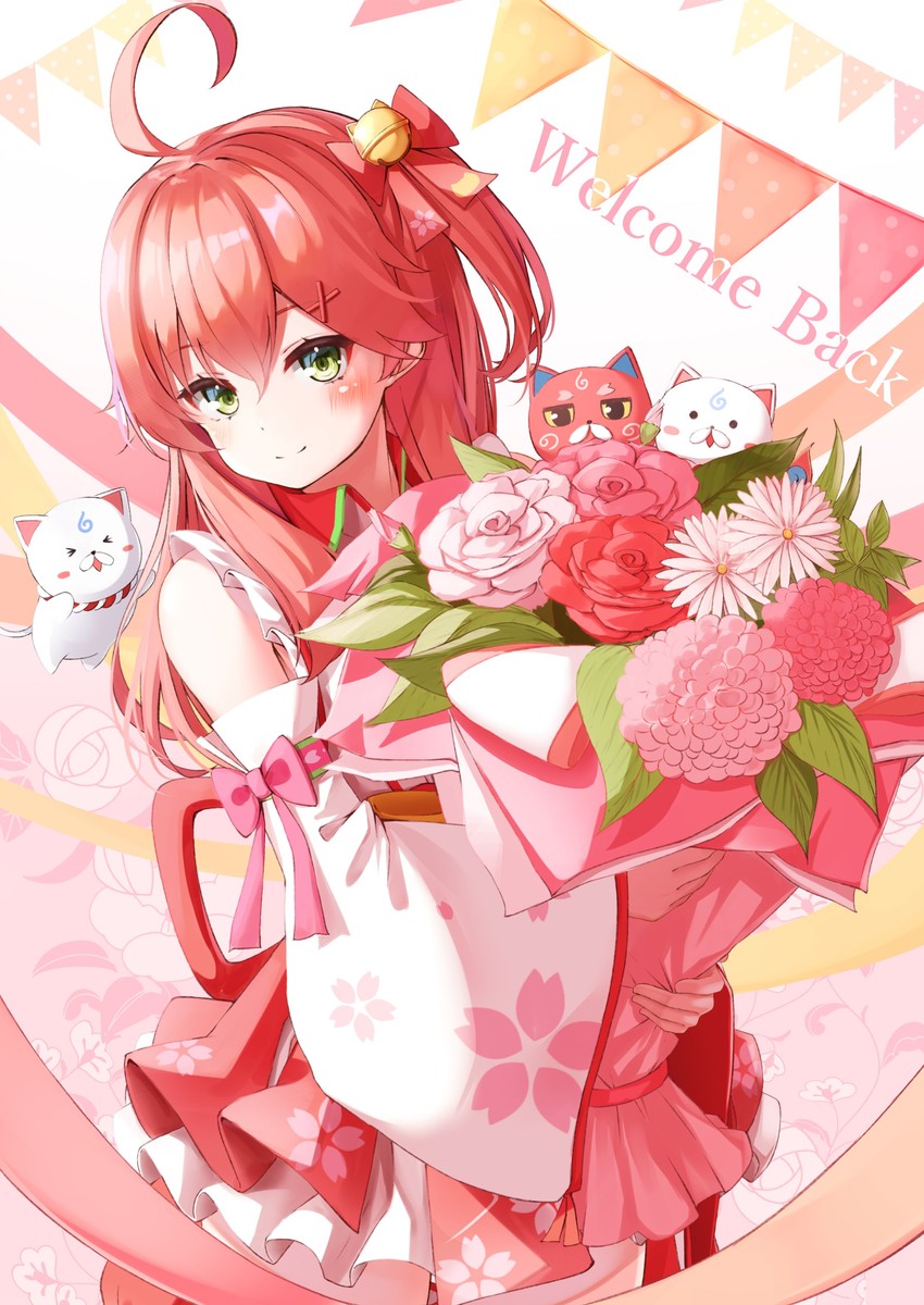sakura miko, 35p, and kintoki (hololive) drawn by nyan_(reinyan_007)