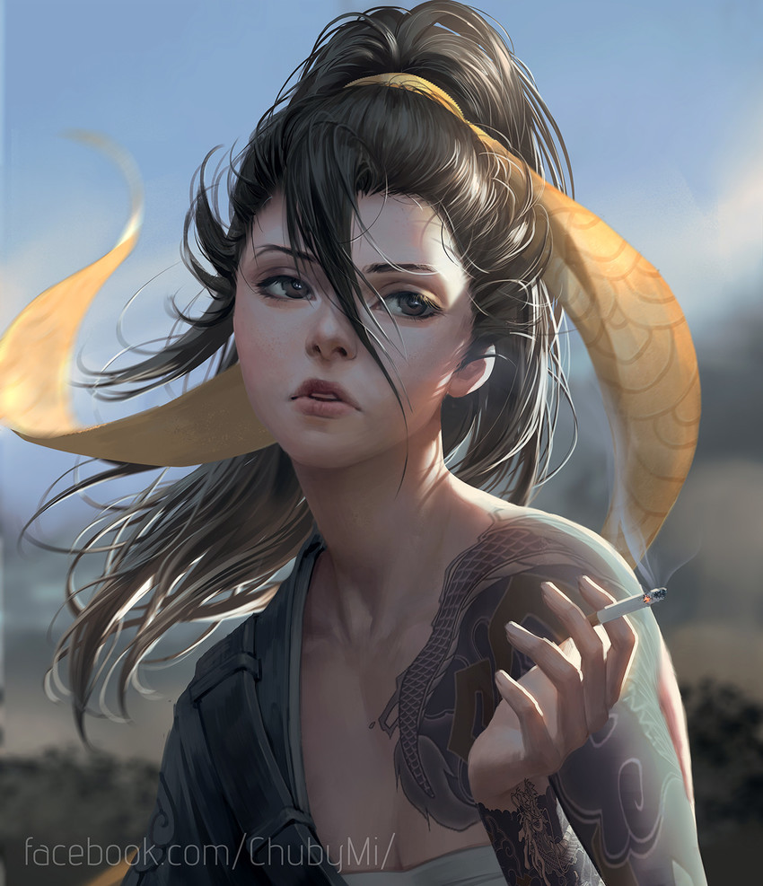 hanzo (overwatch and 1 more) drawn by chuby_mi