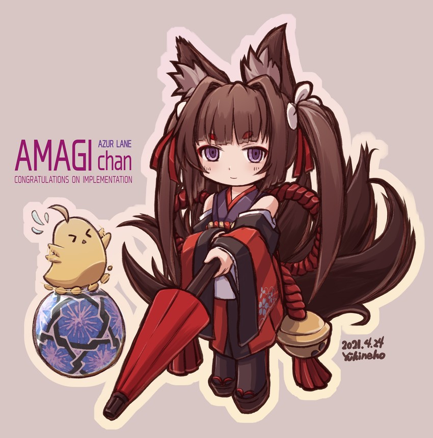 manjuu and amagi-chan (azur lane) drawn by nekono_(yukineko)