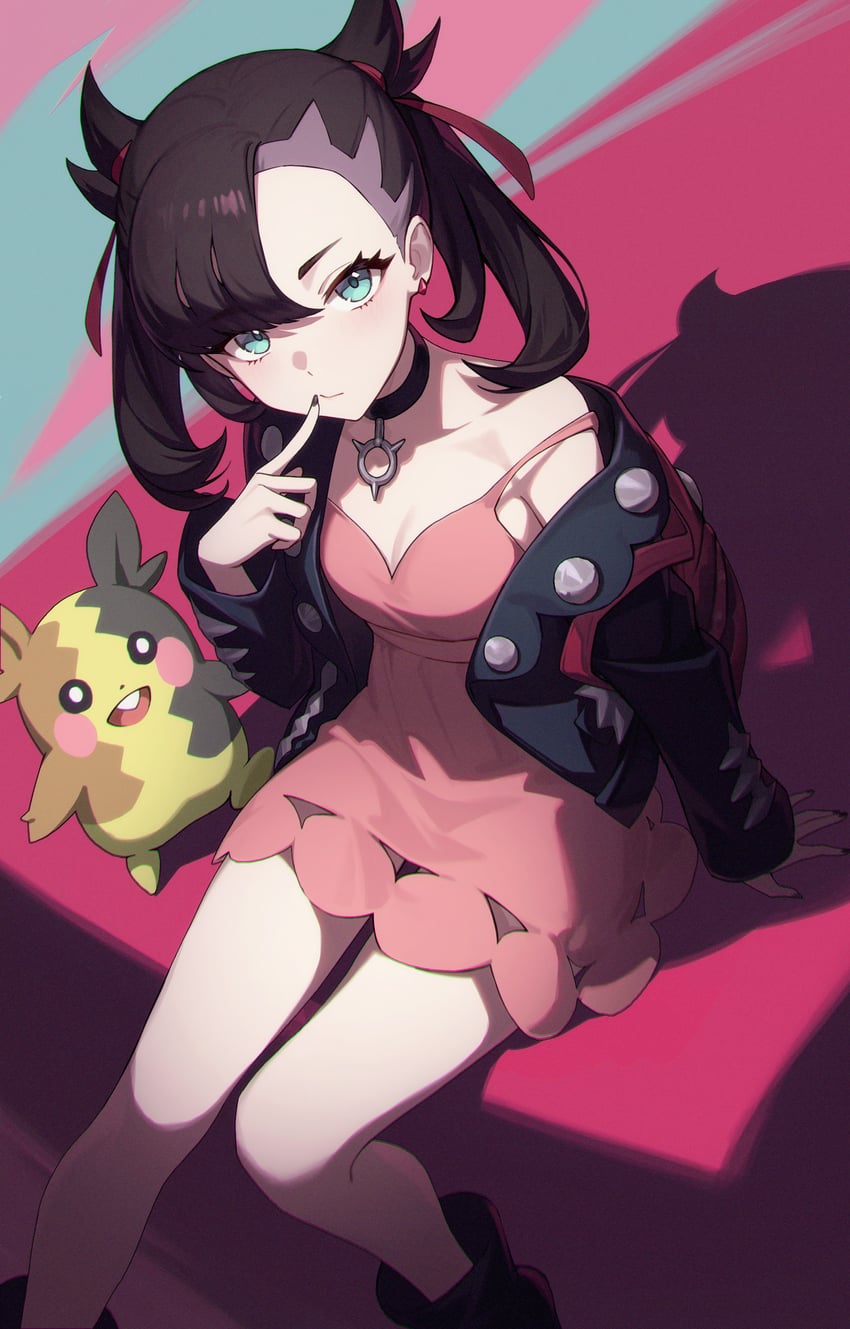 marnie and morpeko (pokemon and 1 more) drawn by shali
