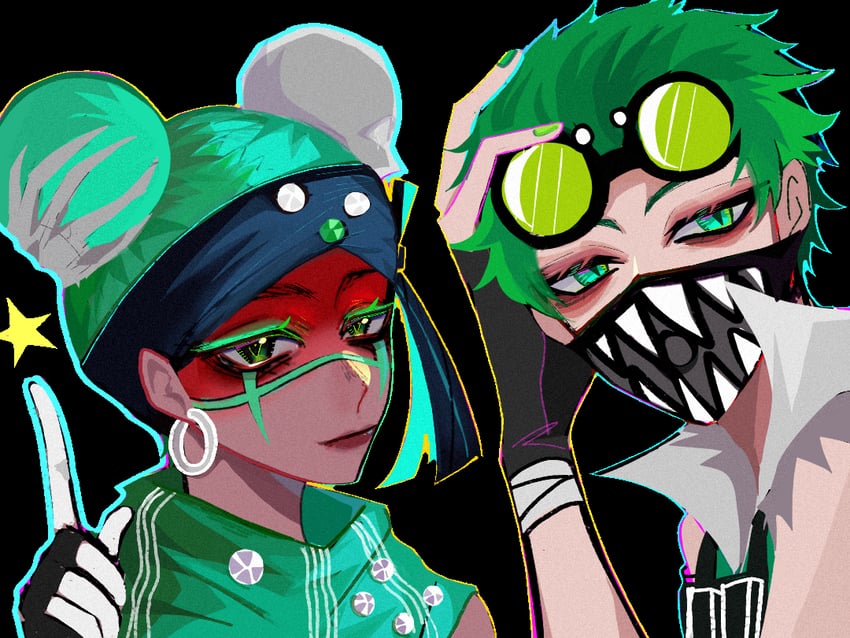 octane, lifeline, and pirate queen lifeline (apex legends) drawn by san_chuo_chuan