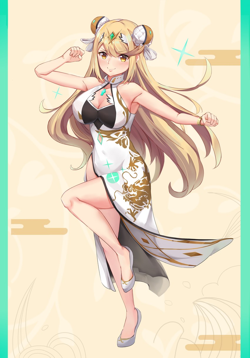 mythra (xenoblade chronicles and 1 more) drawn by kiiro_kimi
