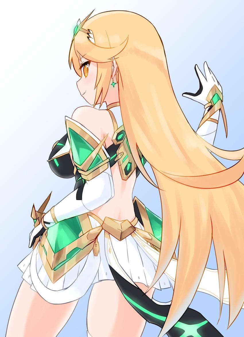 mythra (xenoblade chronicles and 1 more) drawn by paskmel