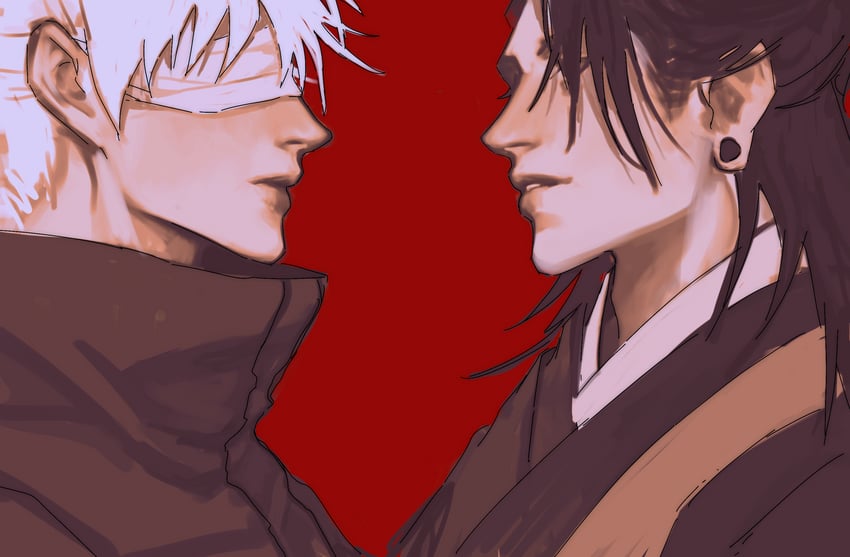 gojou satoru and getou suguru (jujutsu kaisen) drawn by bojiu_xiao