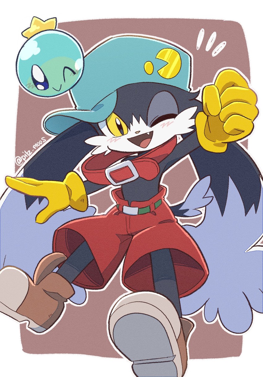 pac-man, klonoa, and huepow (pac-man and 1 more) drawn by koke_ojisan