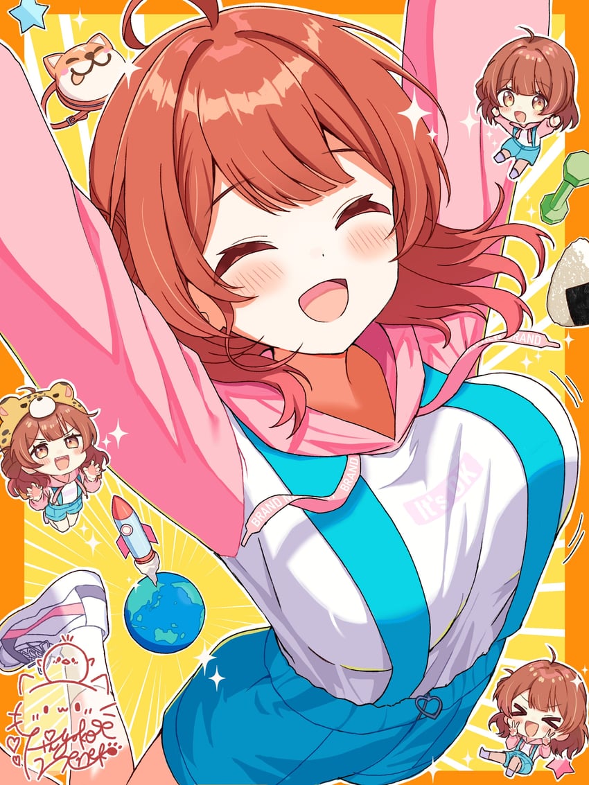 hanami ume (idolmaster and 1 more) drawn by hiyoko_neneko