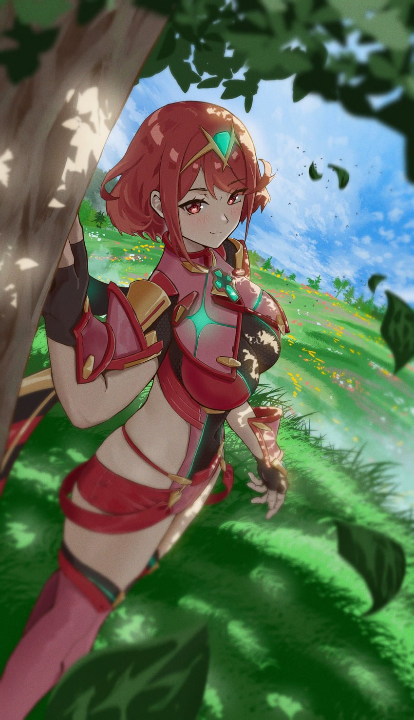pyra (xenoblade chronicles and 1 more) drawn by tngtaku