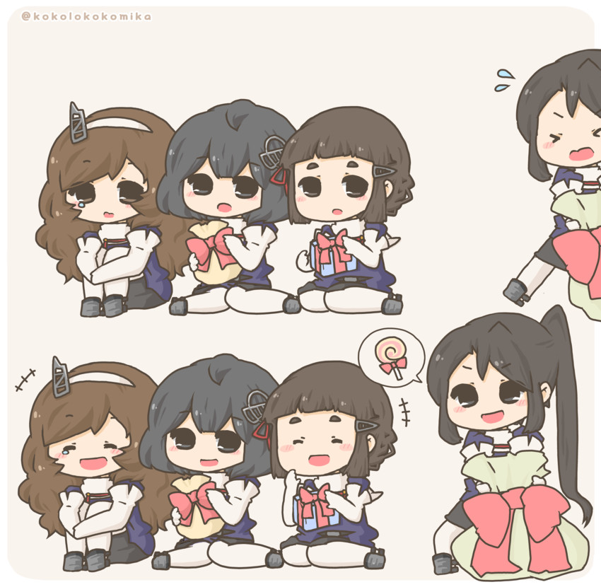 ashigara, haguro, nachi, and myoukou (kantai collection) drawn by kokoko_(kokolololo)