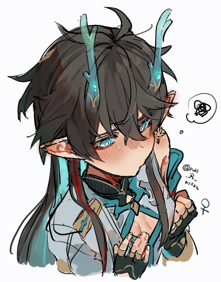 dan heng (honkai and 1 more) drawn by ruri_r_rikka