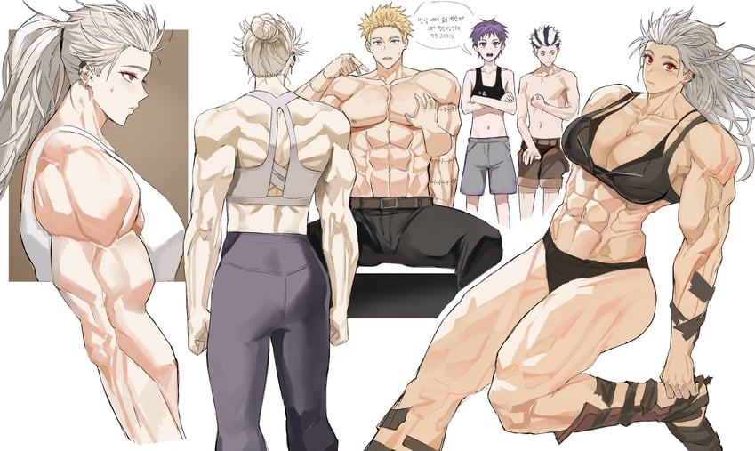 noi, shin, ebisu, and fujita (dorohedoro) drawn by park_ongjol