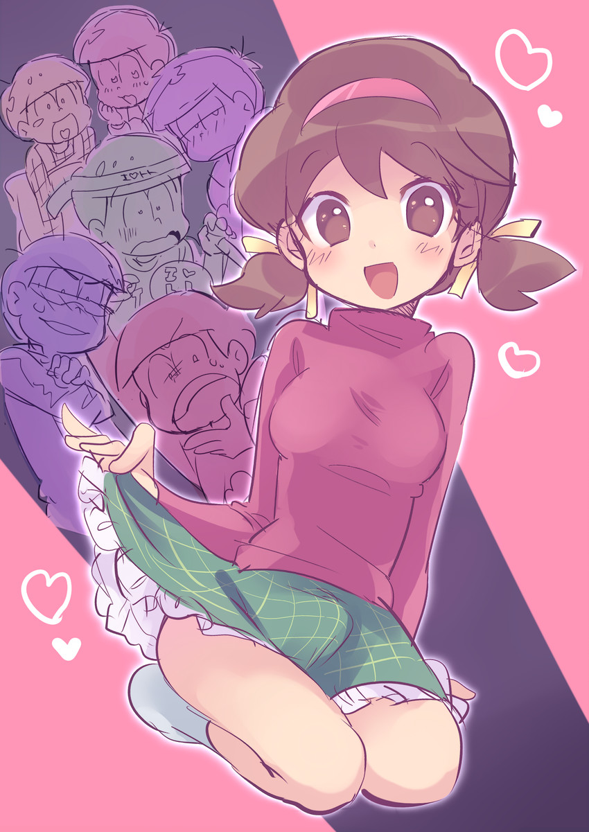 matsuno osomatsu, matsuno karamatsu, matsuno ichimatsu, matsuno jyushimatsu, matsuno choromatsu, and 2 more (osomatsu and 1 more) drawn by yuuma_(yuma1111)