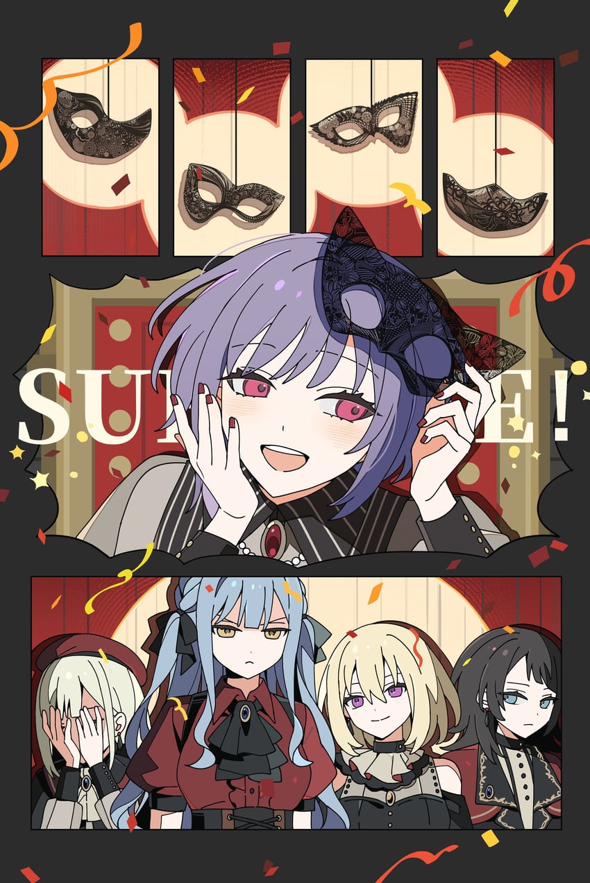 togawa sakiko, wakaba mutsumi, yahata umiri, misumi uika, mortis, and 5 more (bang dream! and 1 more) drawn by sakuraihum