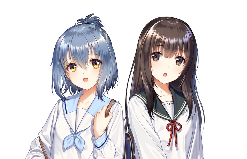haori haruki and himino seika (original and 1 more) drawn by haneru