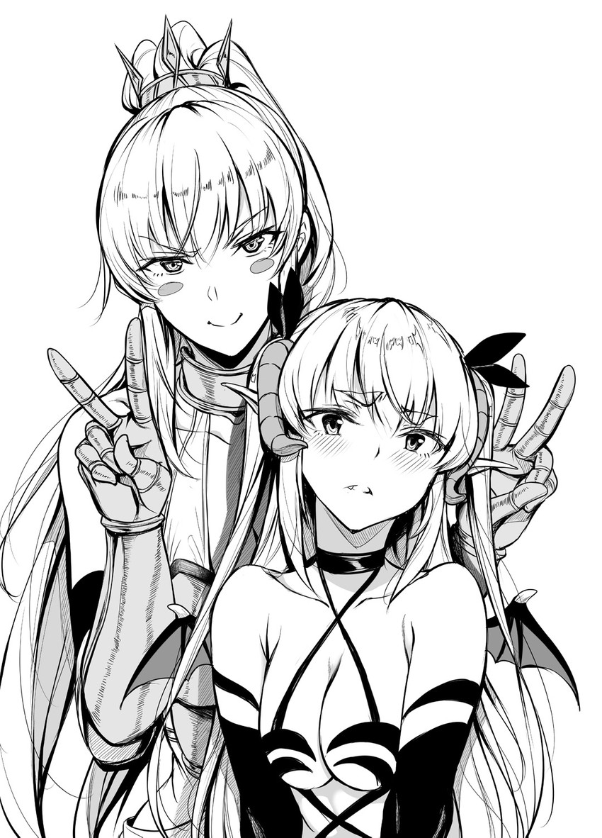 lily and princess knight (shachiku succubus no hanashi) drawn by gentsuki