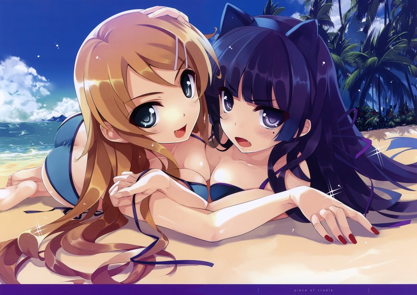 gokou ruri and kousaka kirino (ore no imouto ga konna ni kawaii wake ga nai) drawn by kuroya_shinobu and misaki_kurehito