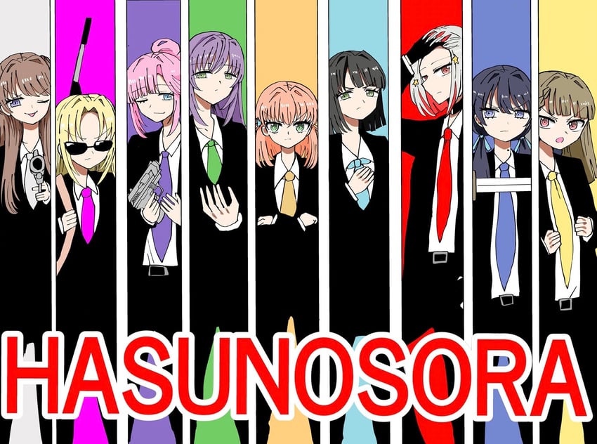 hinoshita kaho, fujishima megumi, otomune kozue, murano sayaka, yugiri tsuzuri, and 4 more (love live! and 1 more) drawn by rikku_ito