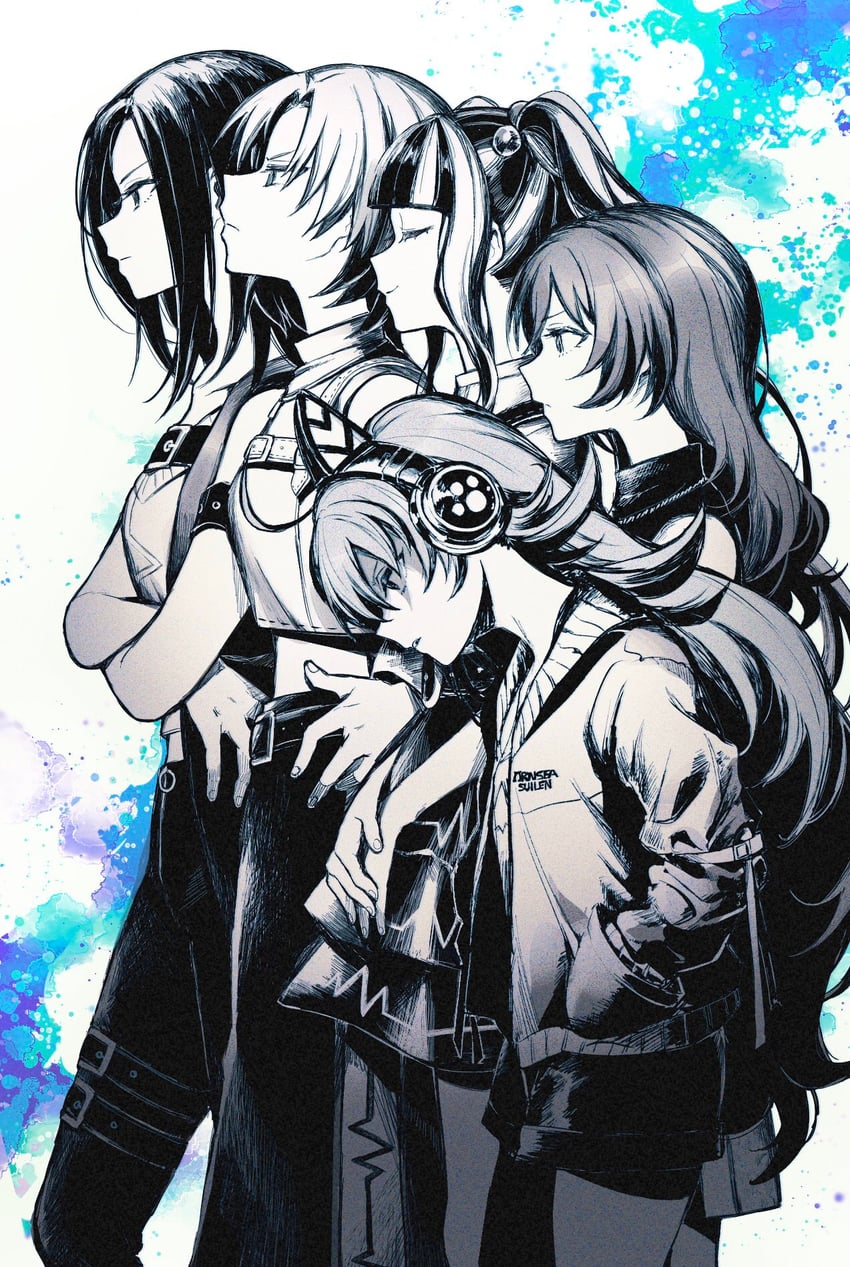 tamade chiyu, nyubara reona, wakana rei, asahi rokka, and sato masuki (bang dream!) drawn by shiontaso