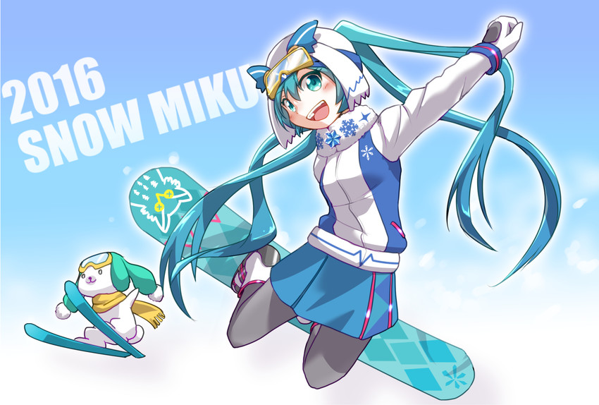 hatsune miku, yuki miku, and rabbit yukine (vocaloid and 1 more) drawn by yagi_gojou