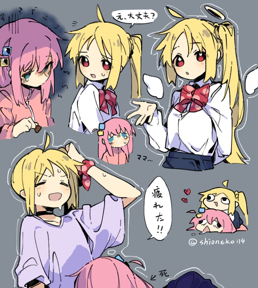 gotoh hitori and ijichi nijika (bocchi the rock!) drawn by shioneko114