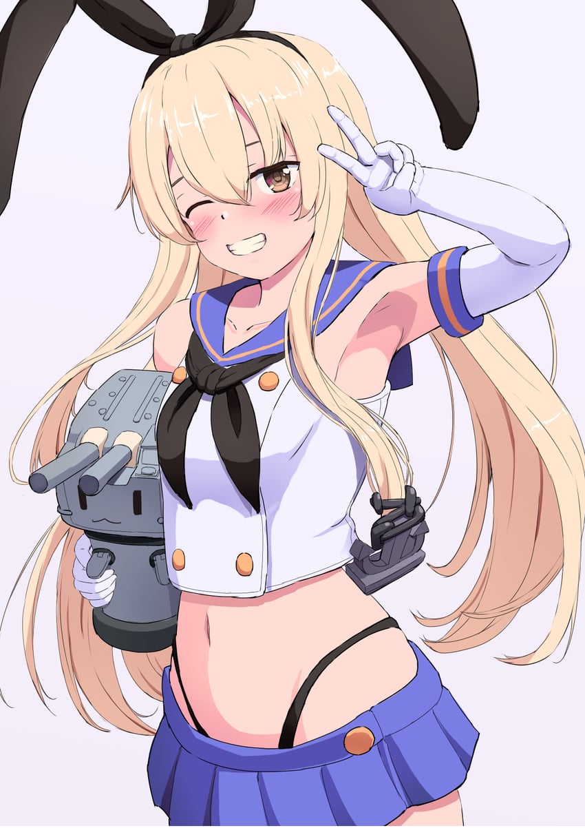shimakaze and rensouhou-chan (kantai collection) drawn by tsukimoto_reiji