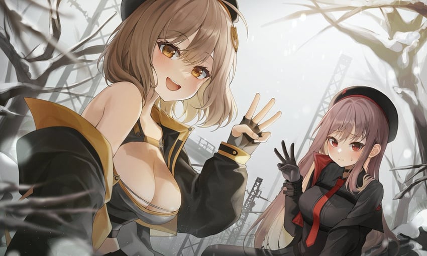 anis and rapi (goddess of victory: nikke) drawn by solcha