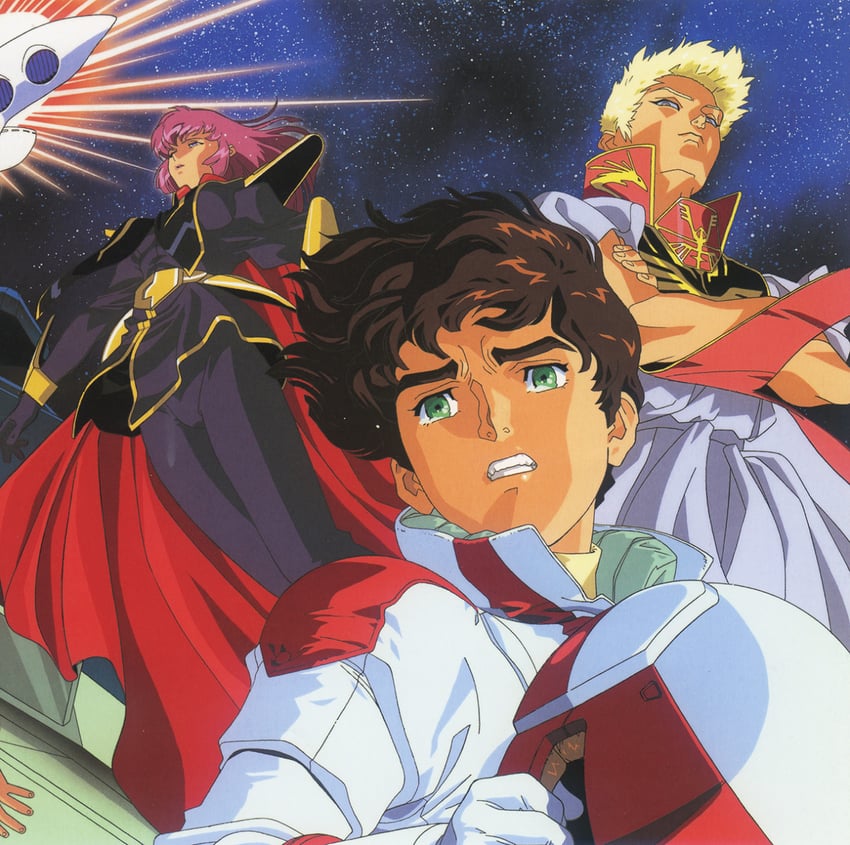 haman karn, judau ashta, qubeley, and glemy toto (gundam and 1 more) drawn by kitazume_hiroyuki