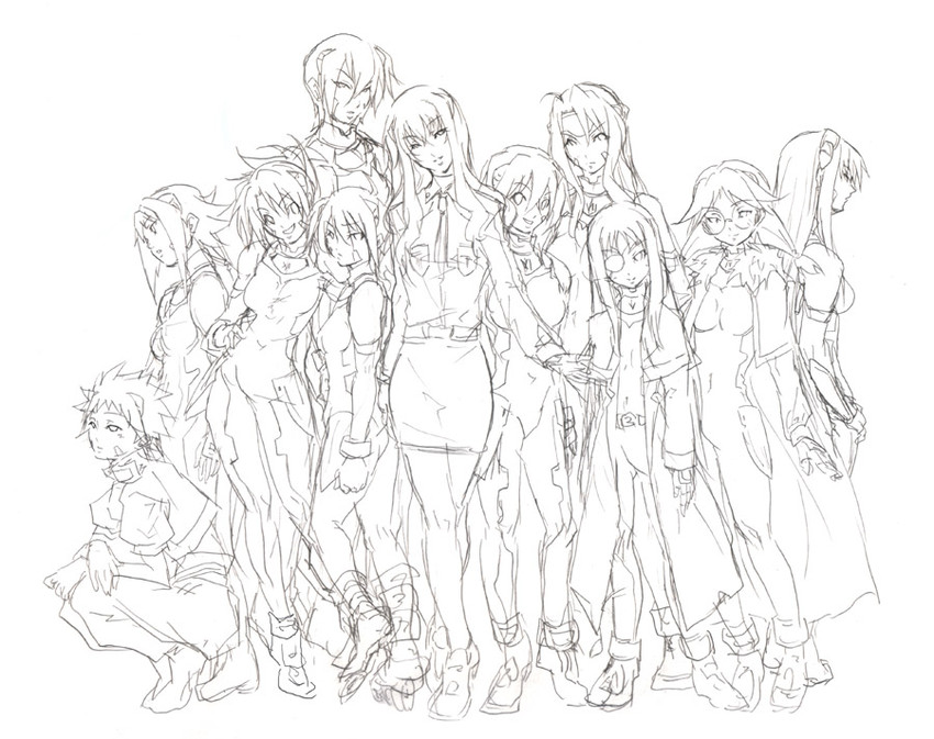 cinque, nove, wendi, dieci, uno, and 6 more (lyrical nanoha and 1 more)