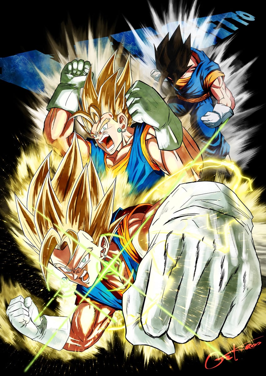 vegetto (dragon ball and 1 more) drawn by gekiroo