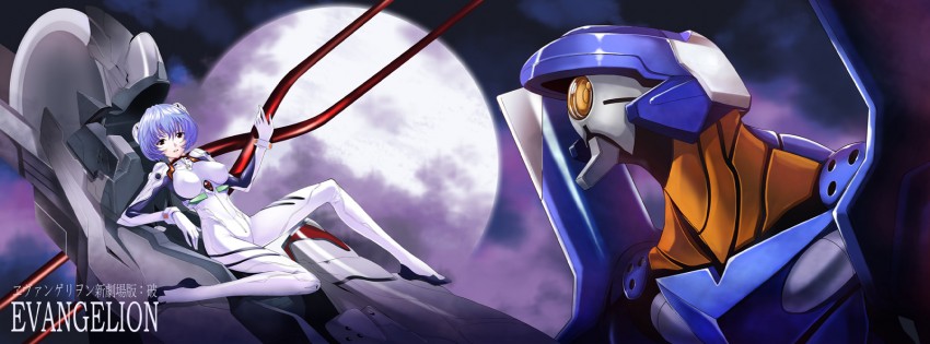 ayanami rei and eva 00 (neon genesis evangelion) drawn by andy_h