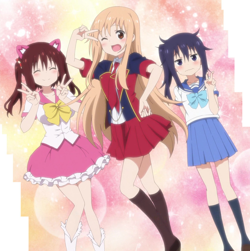 doma umaru, ebina nana, and motoba kirie (himouto! umaru-chan and 1 more)
